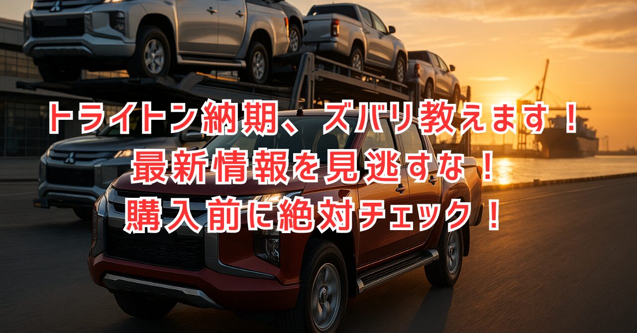トライトン納車待ち必見！最新納期と値引き、2025年情報まとめ